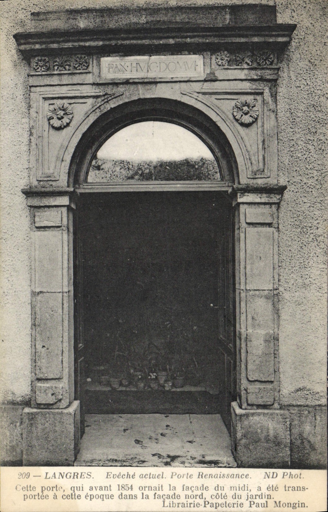 VINTAGE POSTCARD Langres Eveche current Carries Renaissance