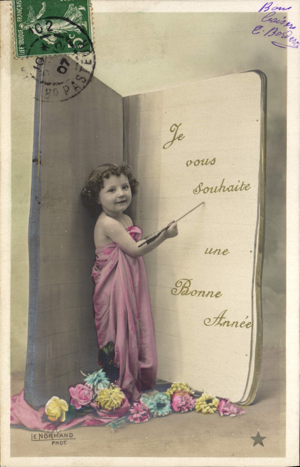 CPA Fantaisie Bonne Annee Enfant