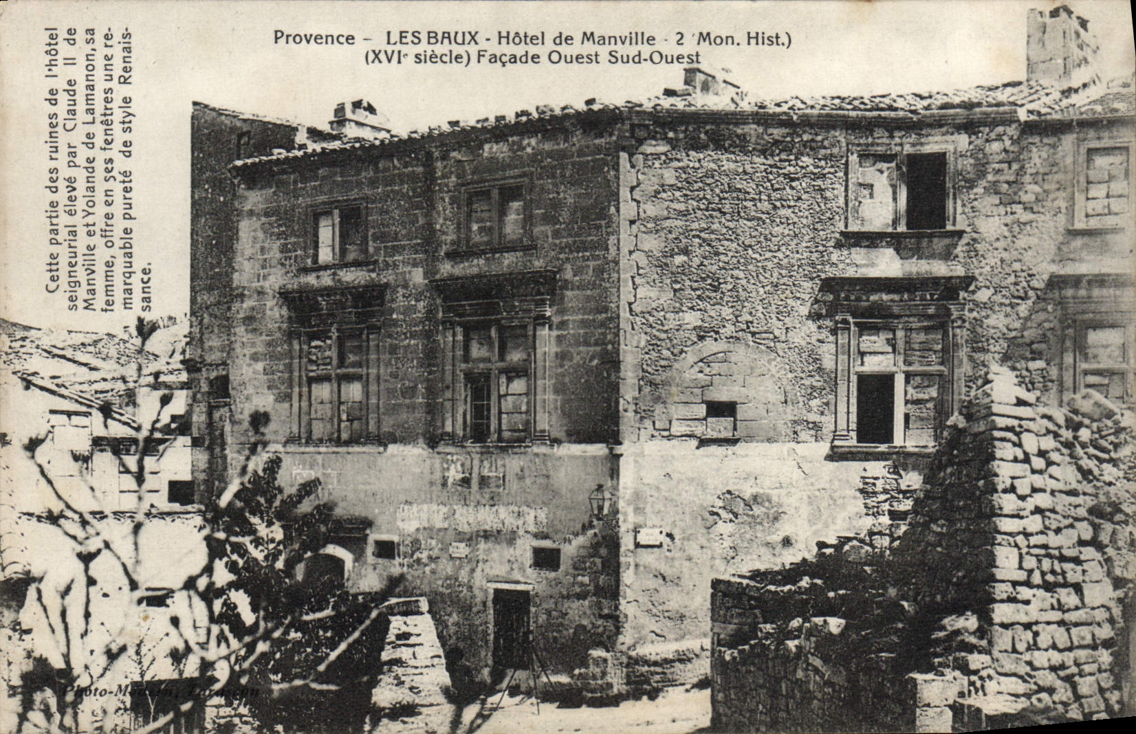 CPA Les Baux Hotel de Manville