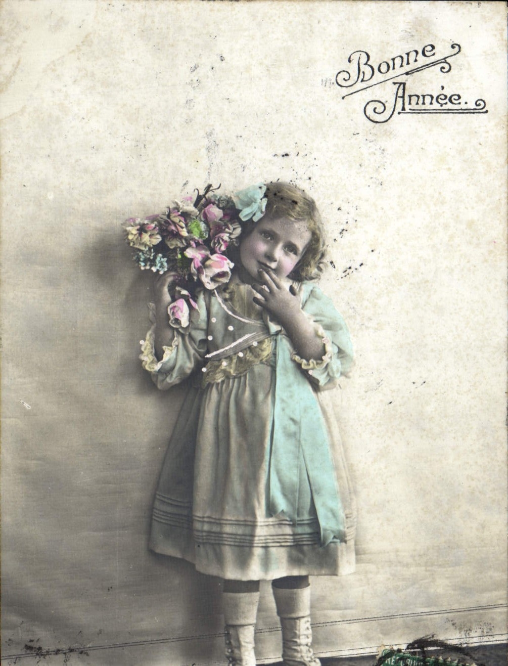 CPA Fantaisie Enfant Bonne Annee