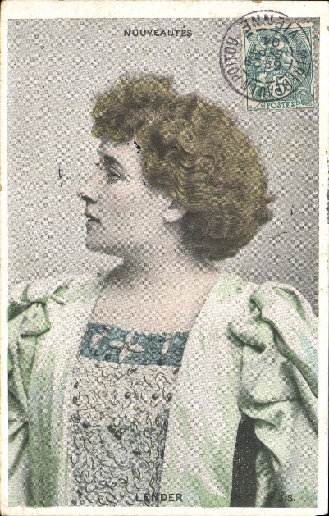 VINTAGE POSTCARD Fantasy Woman Lender Innovations