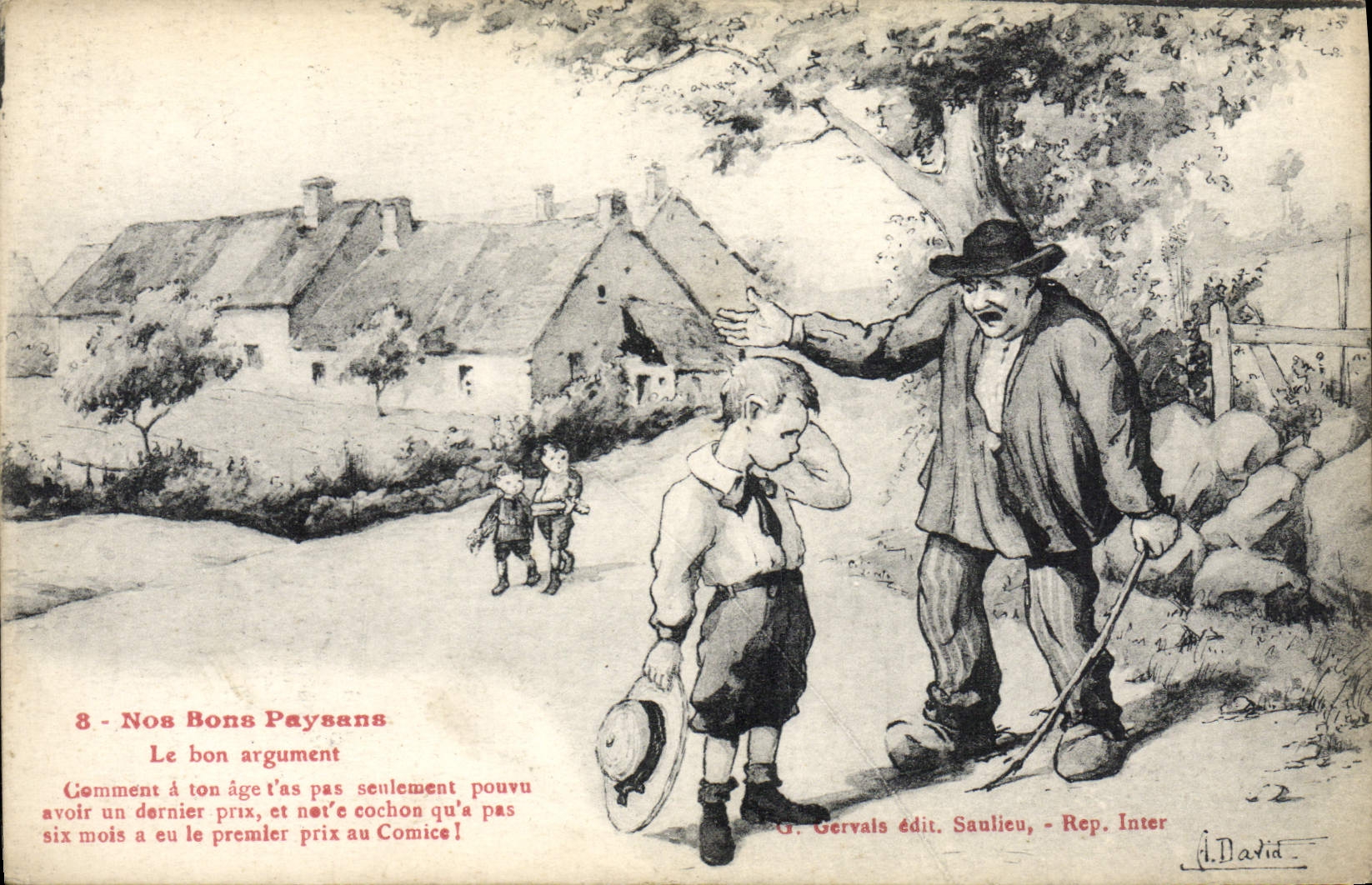 CPA Nos Bons paysans Le Bon argument Folklore