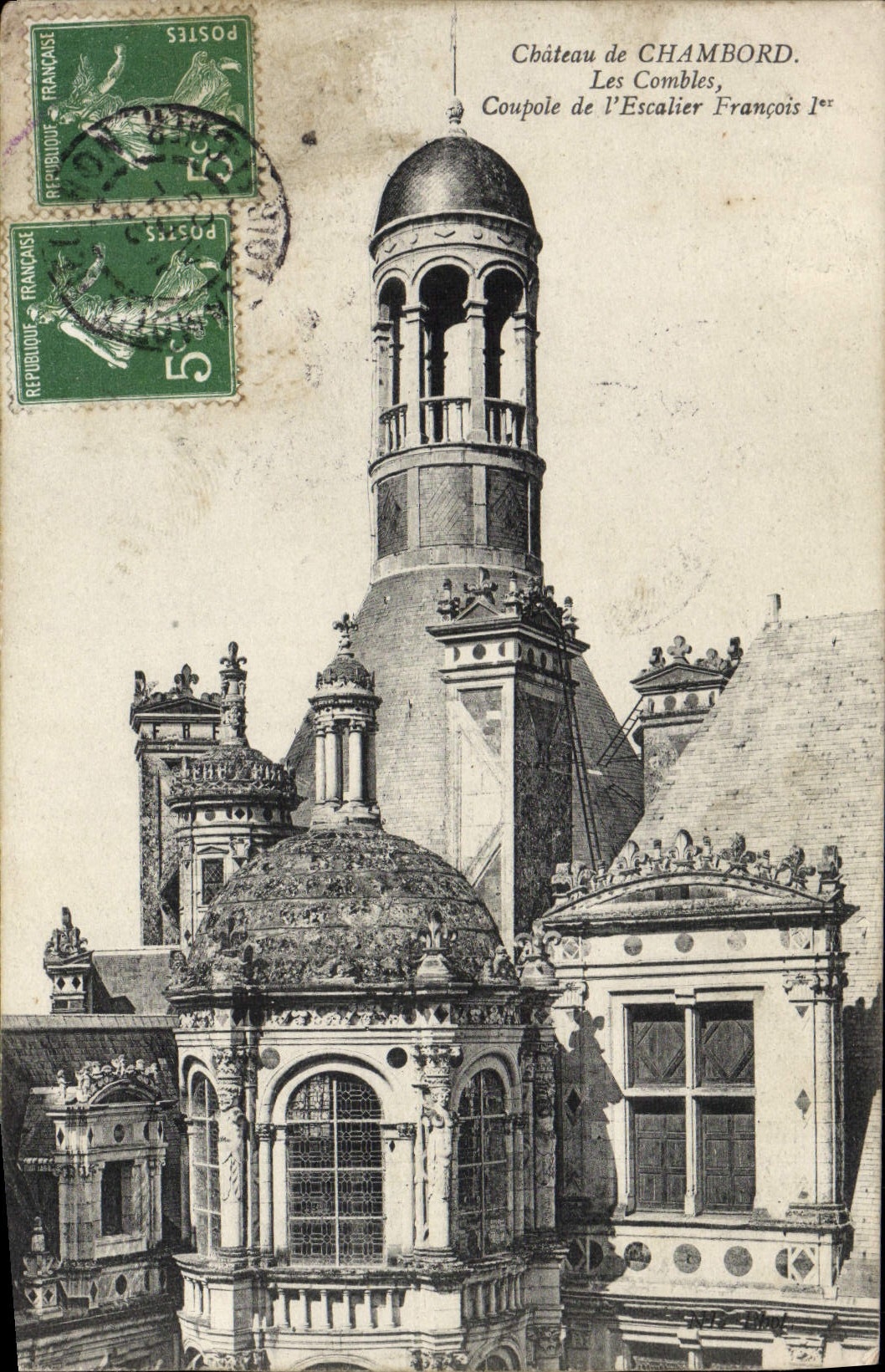 CPA Chateau de Chambord Les Combles coupole de L'Escalier Francois 1er