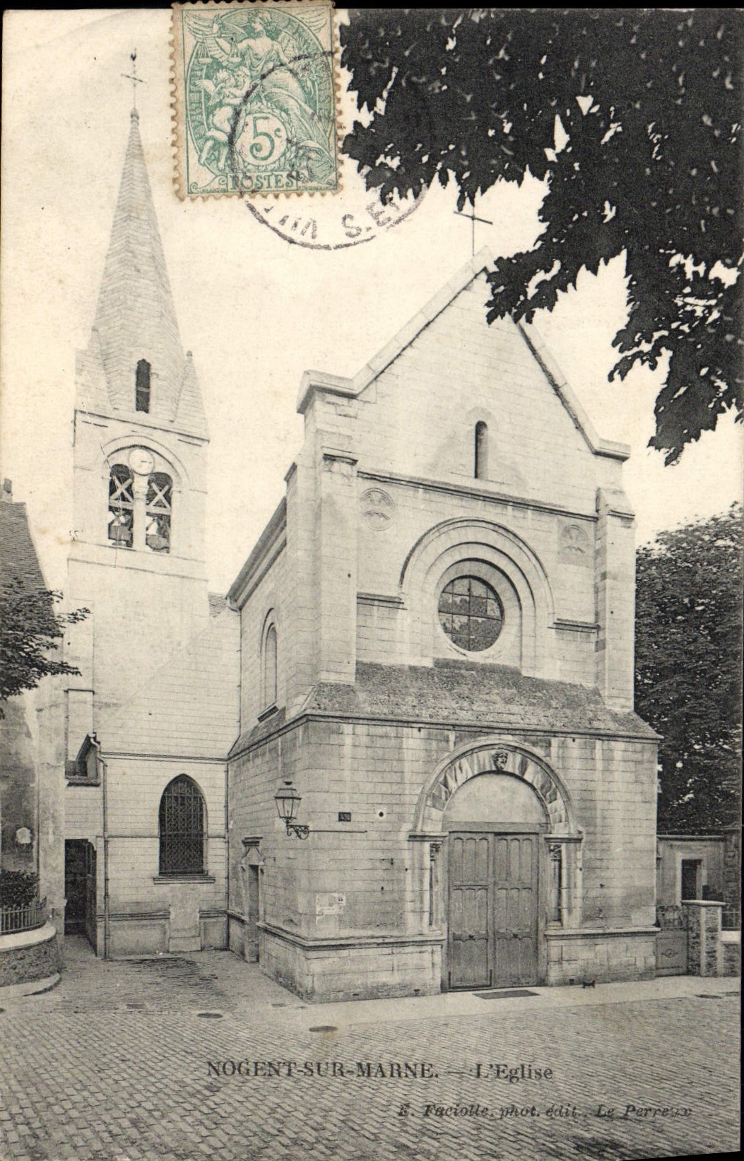 VINTAGE POSTCARD Nogent On the Marne the Church