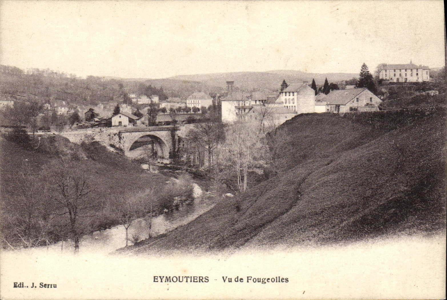 VINTAGE POSTCARD Eymoutiers Seen of Fougeolles