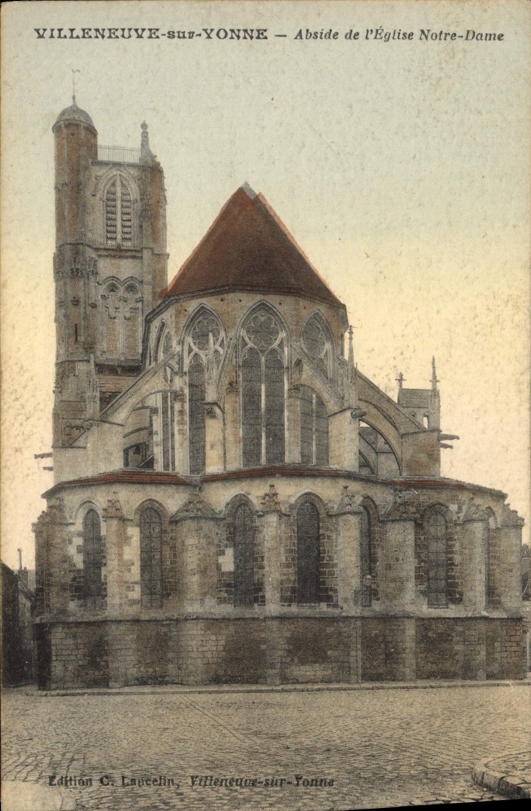 CPA Villeneuve Sur Yonne Abside de l'Eglise Notre Dame