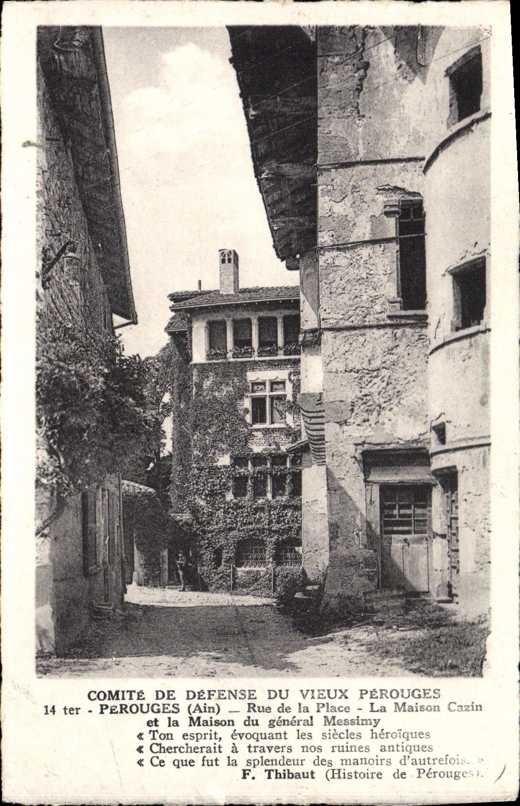 CPA Perouges Rue de la Place La Maison Cazin et la maison du general Messimy