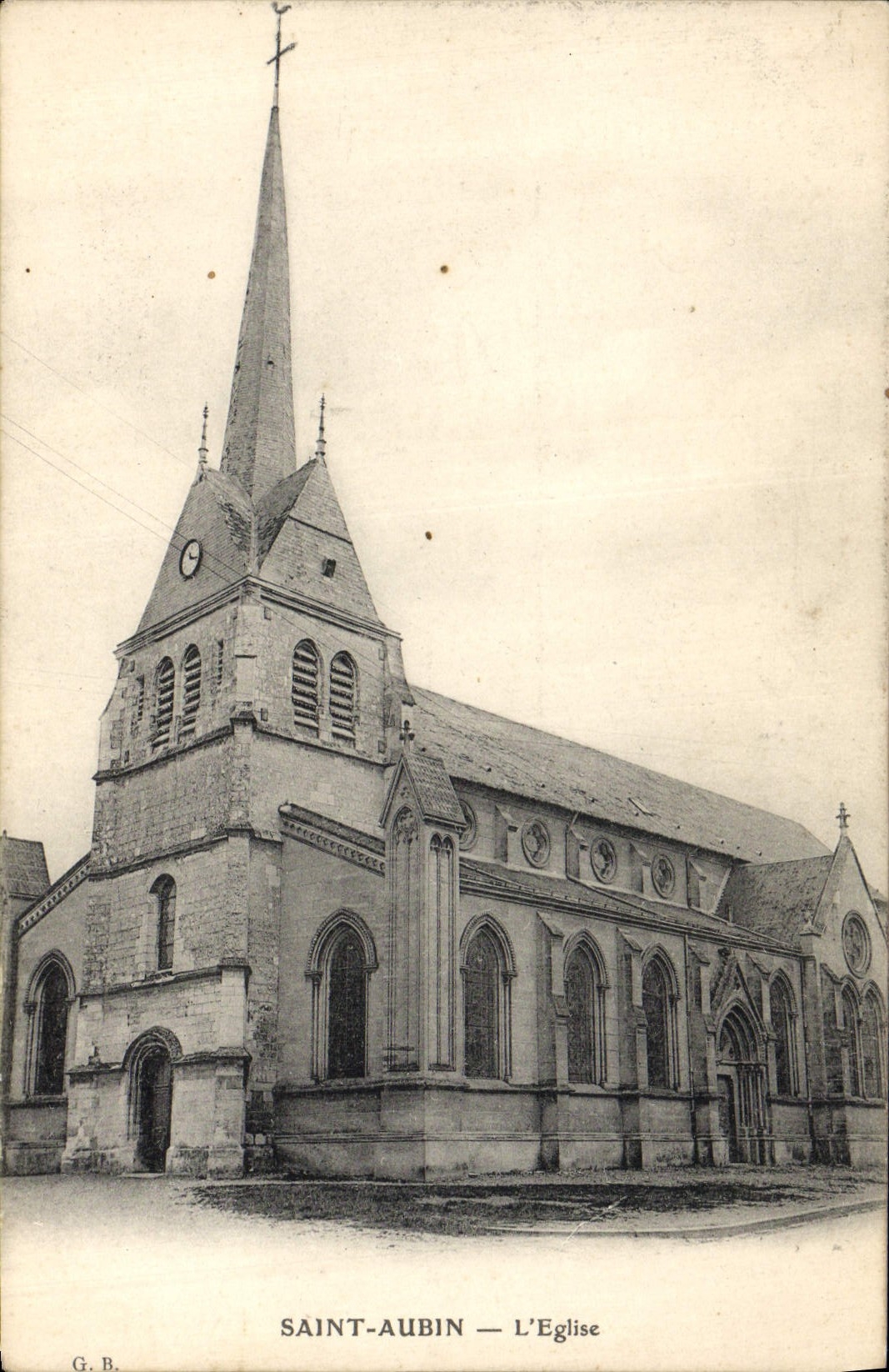 VINTAGE POSTCARD Holy Aubin the Church