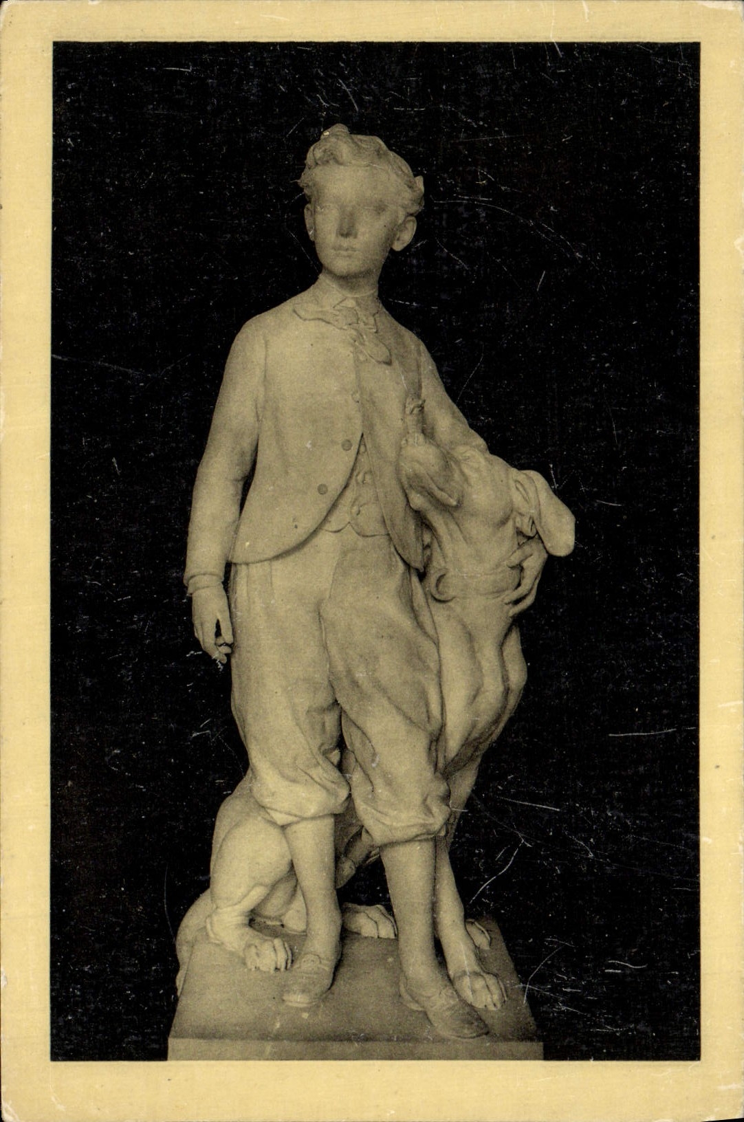 CPA Chateau de Malmaison Carpeaux Le Prince Imperial Avec son Chien