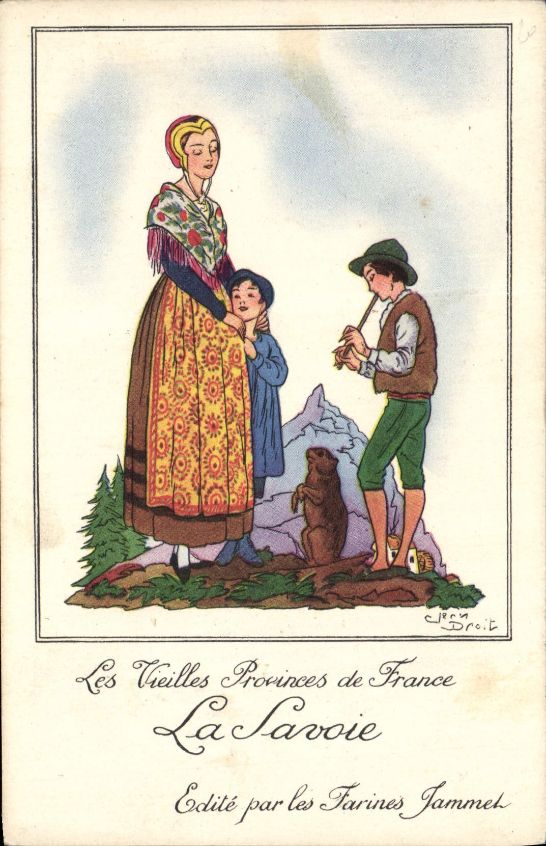 CPA Les Vieilles Provinces de France La Savoie Folklore Farines Jammet