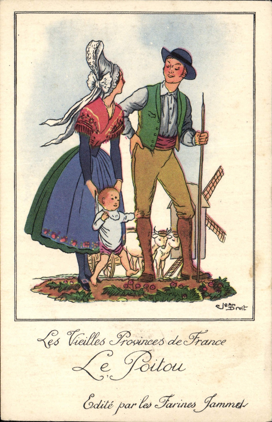 CPA Les Vieilles Provinces de France Le Poitou Farines Jammet Folklore