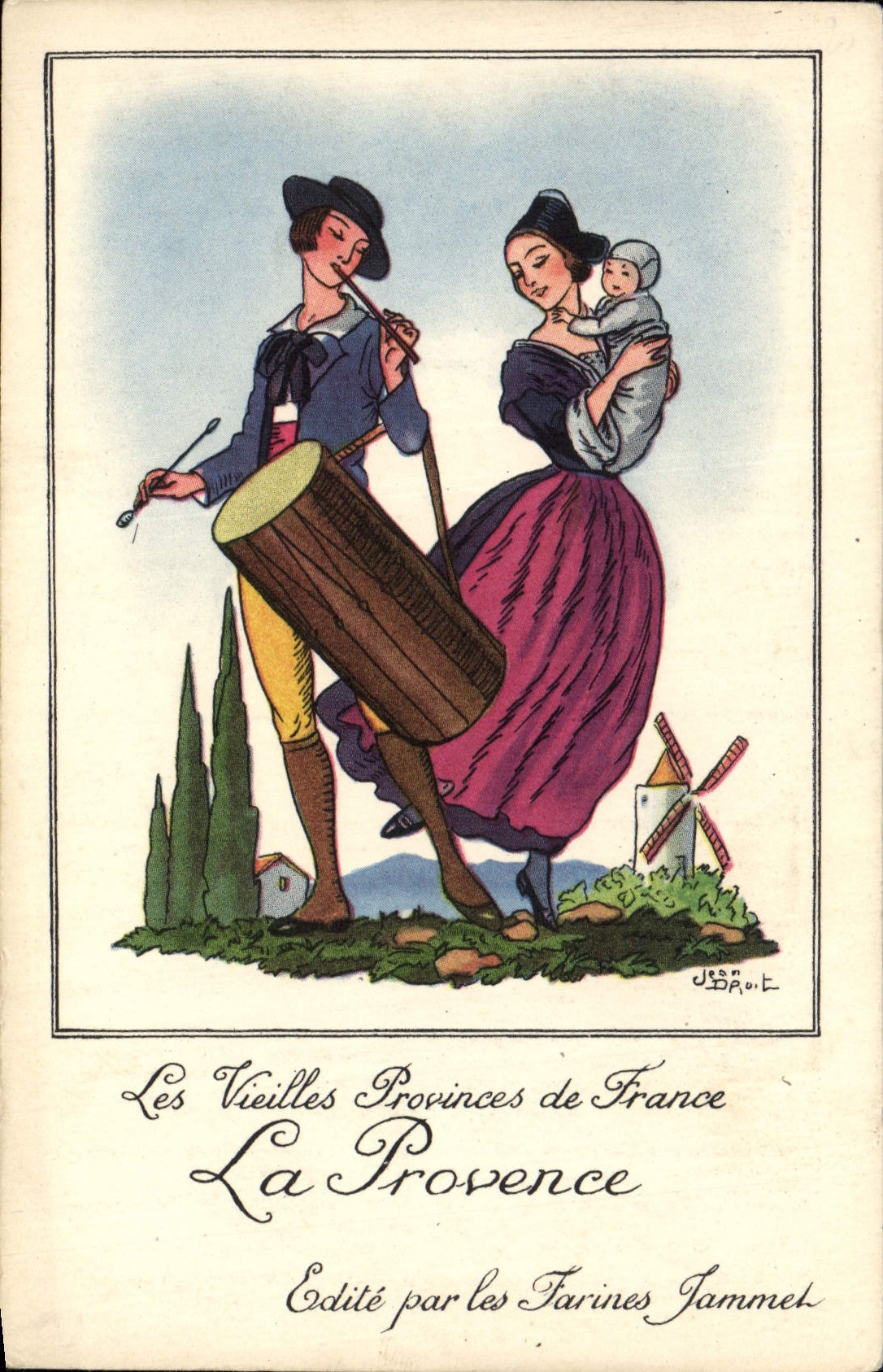 CPA Les Vieilles Provinces de France La Provence Farines Jammet Folklore