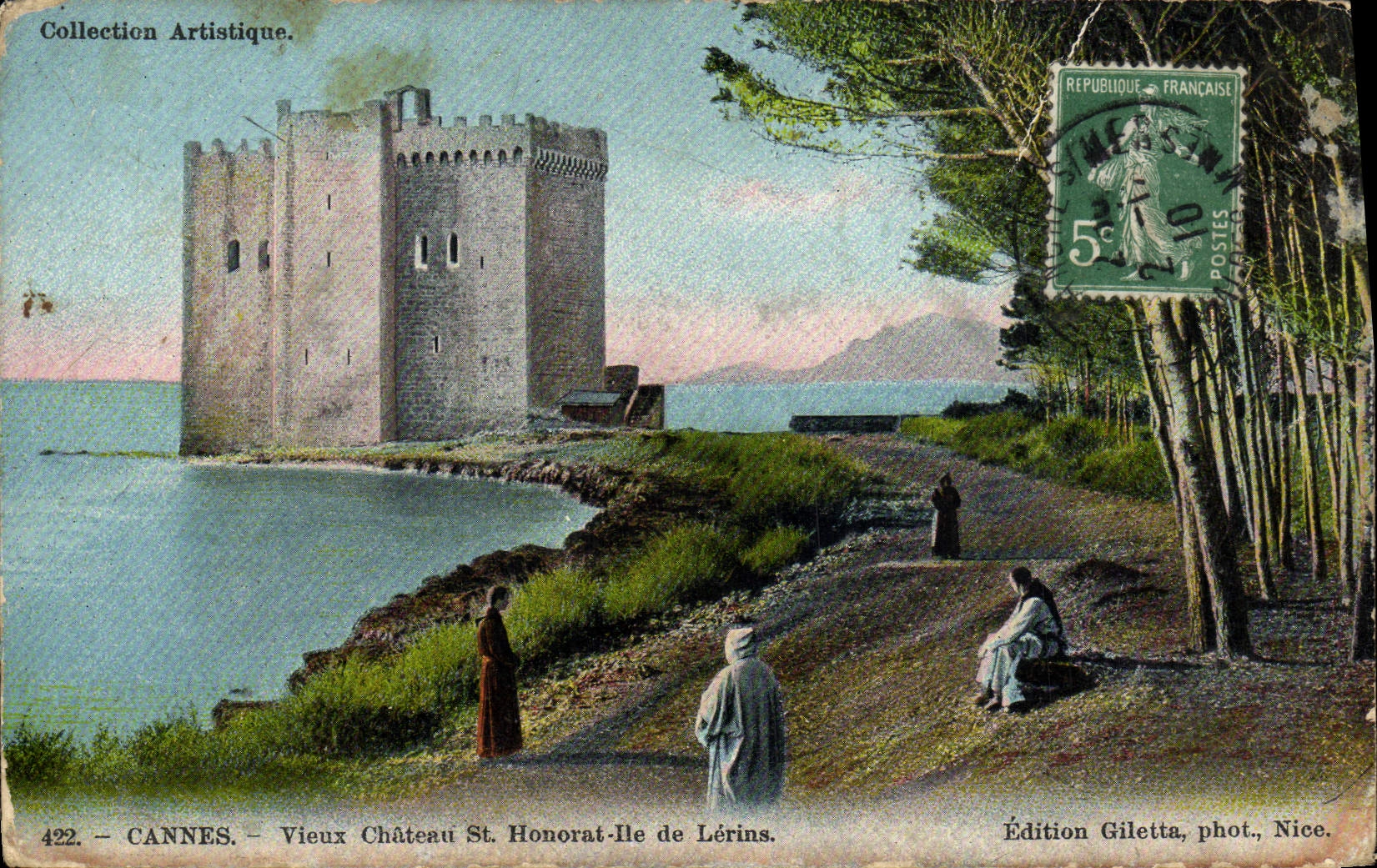 CPA Cannes Vieux Chateau Saint Honorat Ile de Lerins