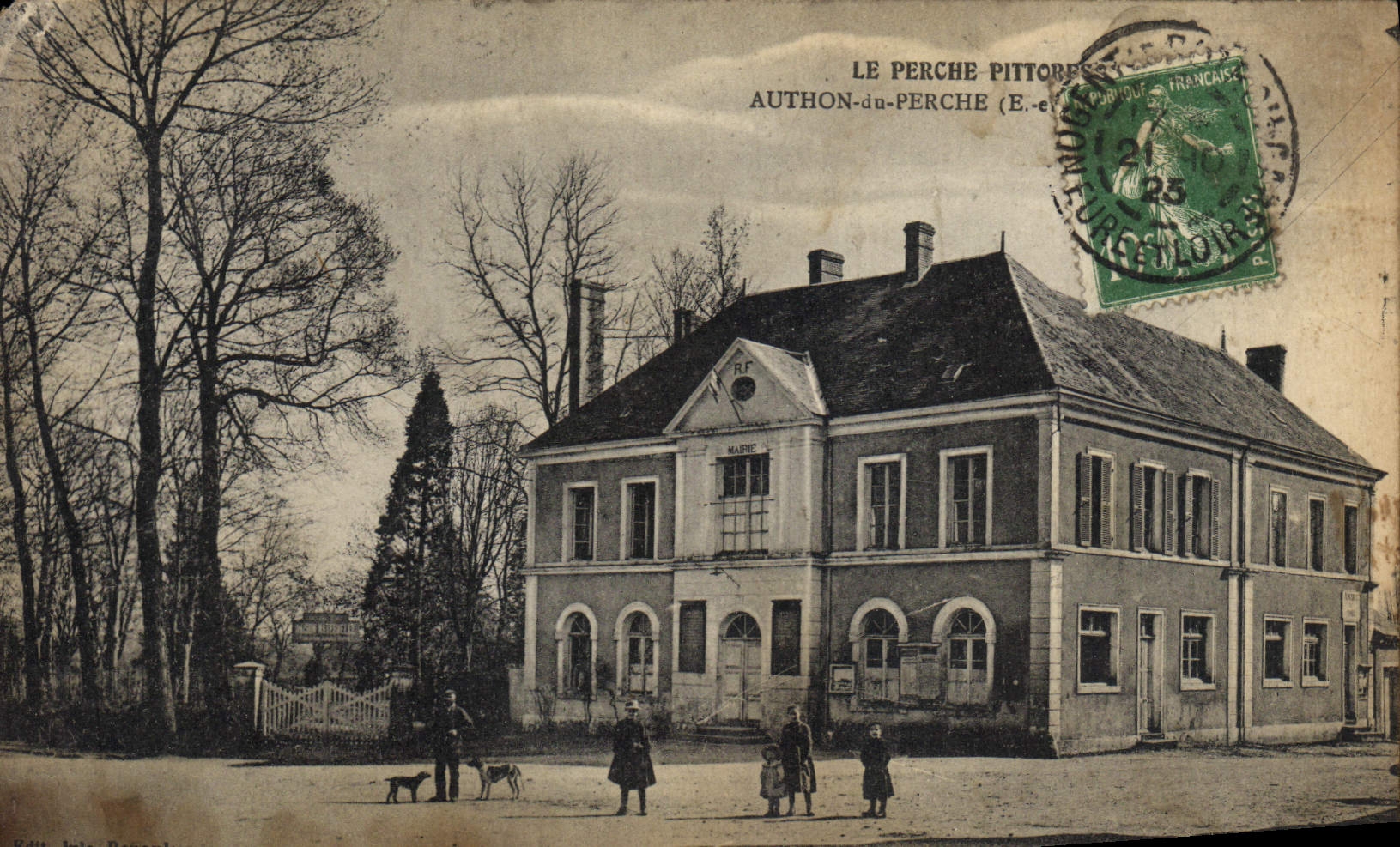 POSTAL de la VENDIMIA el Authon poste del poste