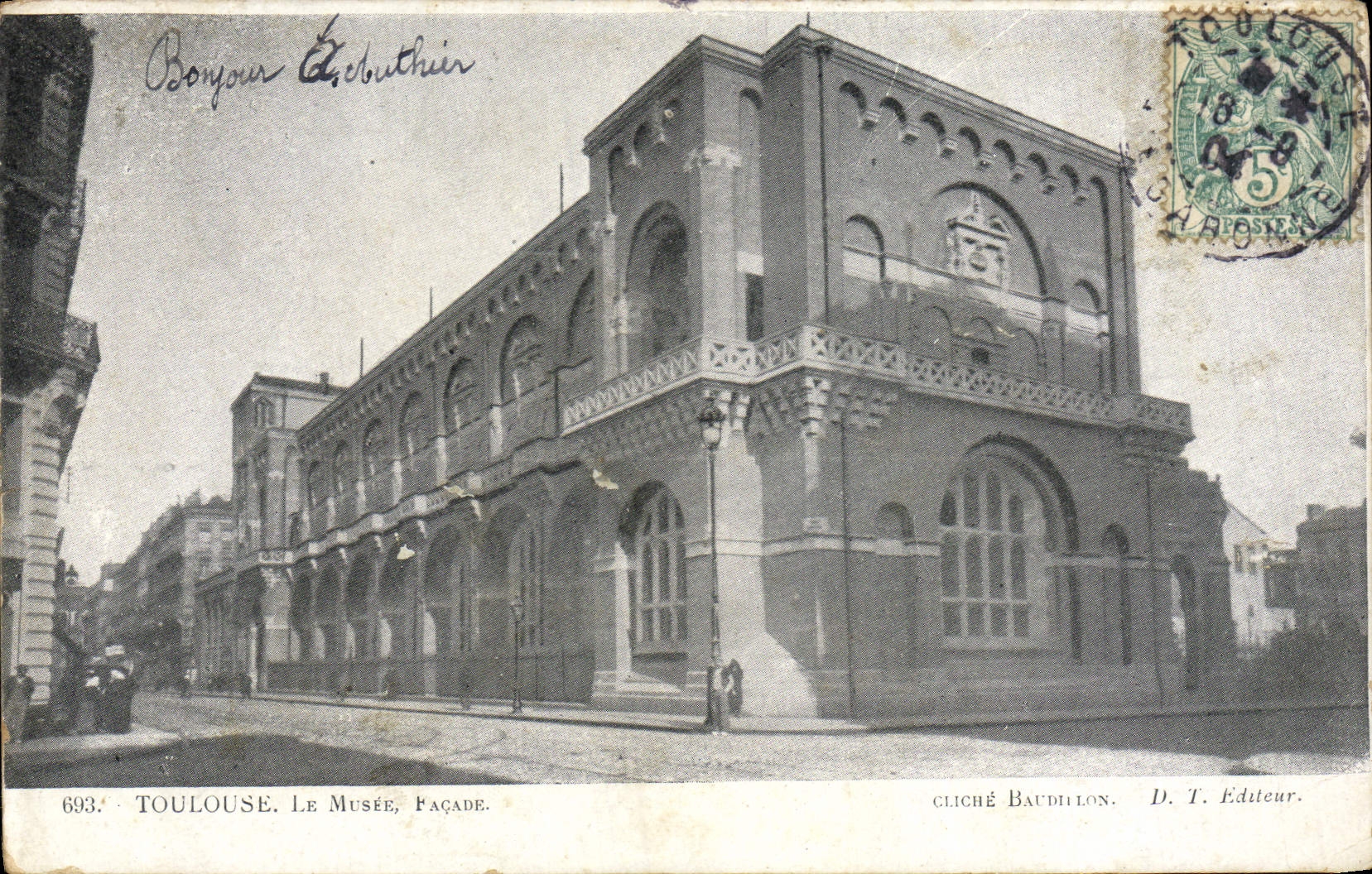 POSTAL Toulouse de la VENDIMIA el ataque frontal del museo