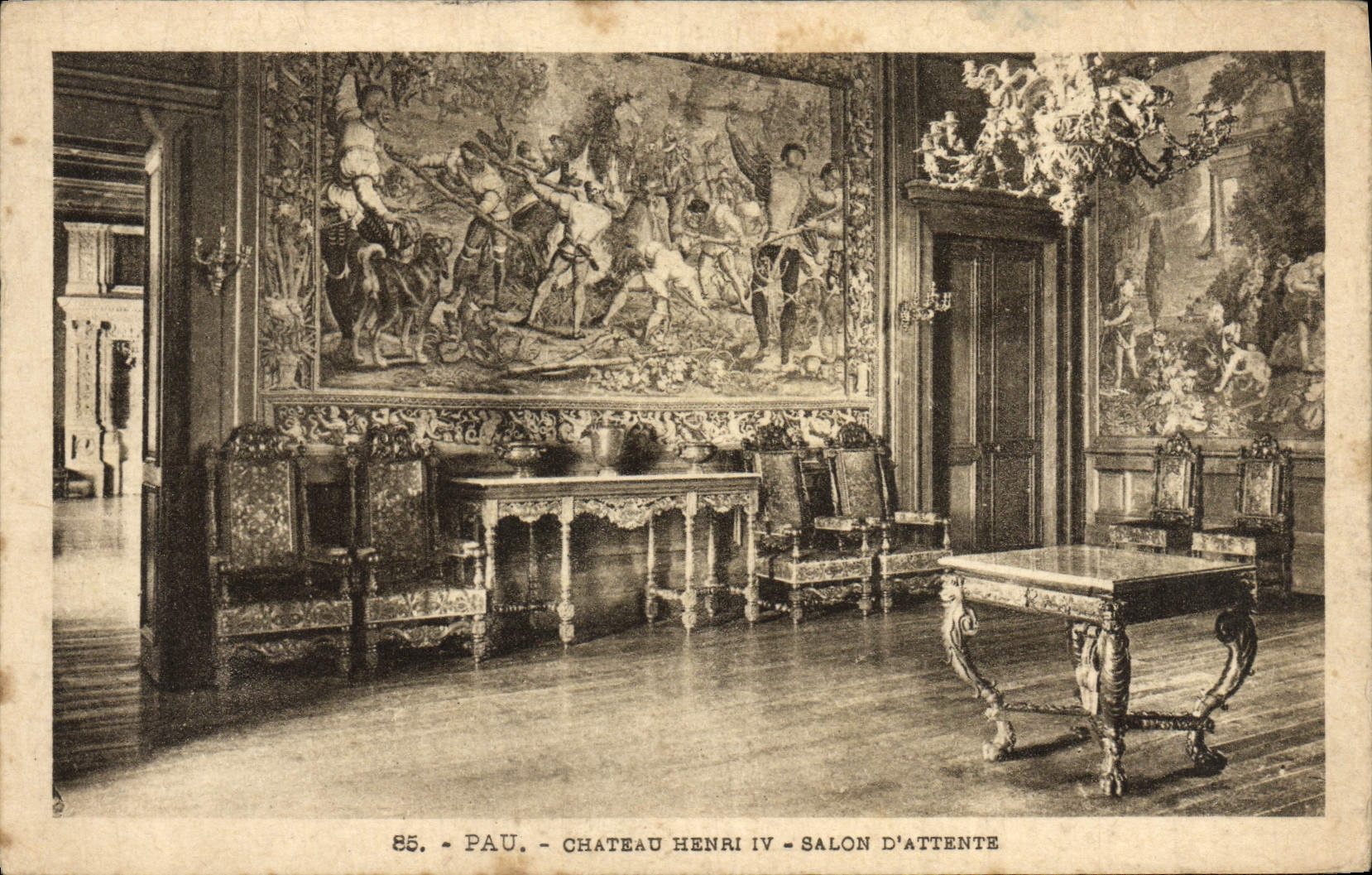 CPA Pau Chateau Henri IV Salon D'Attente