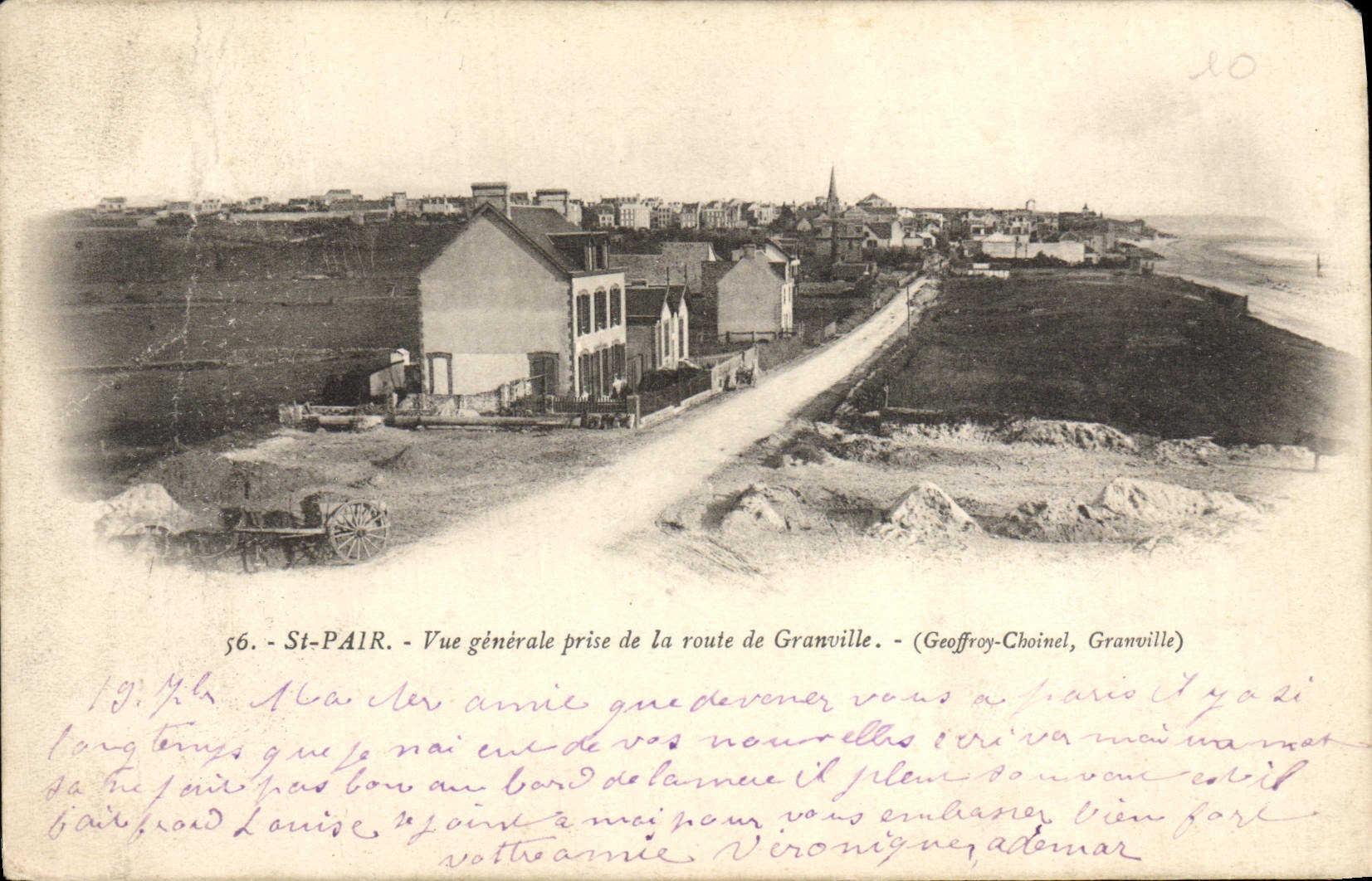 CPA St Pair Vue Generale Prise De La Rout De Granville