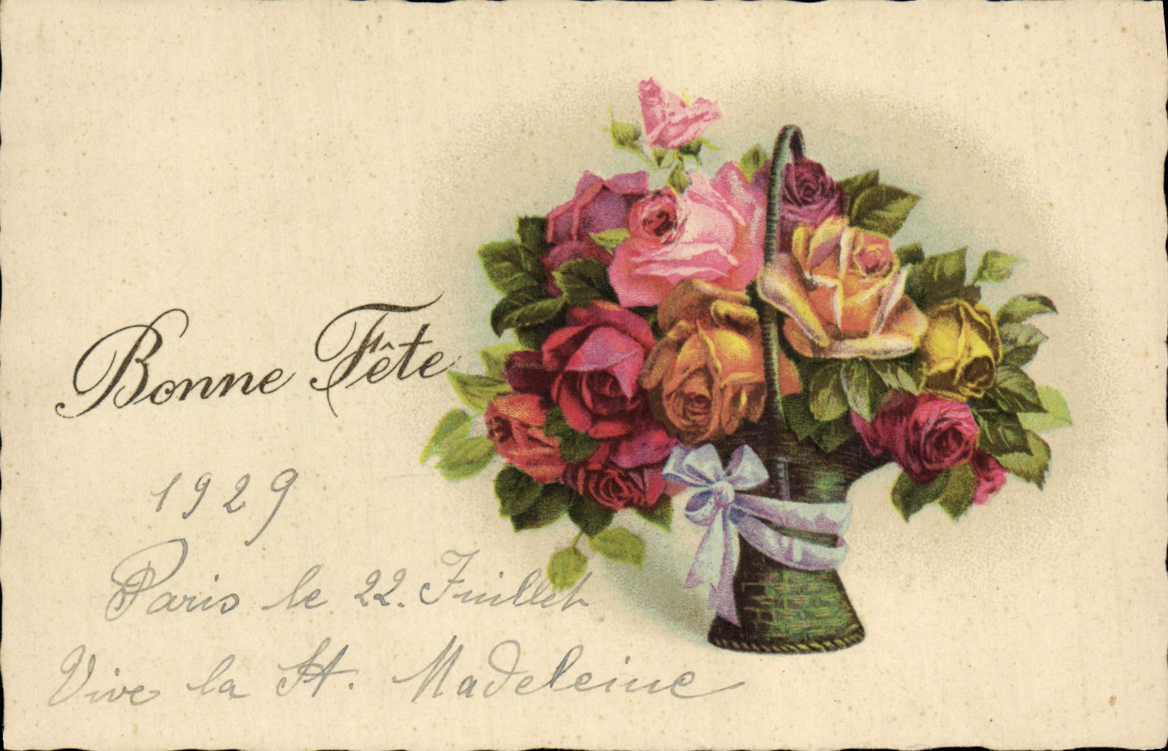 CPA Bonne Fete Fleurs