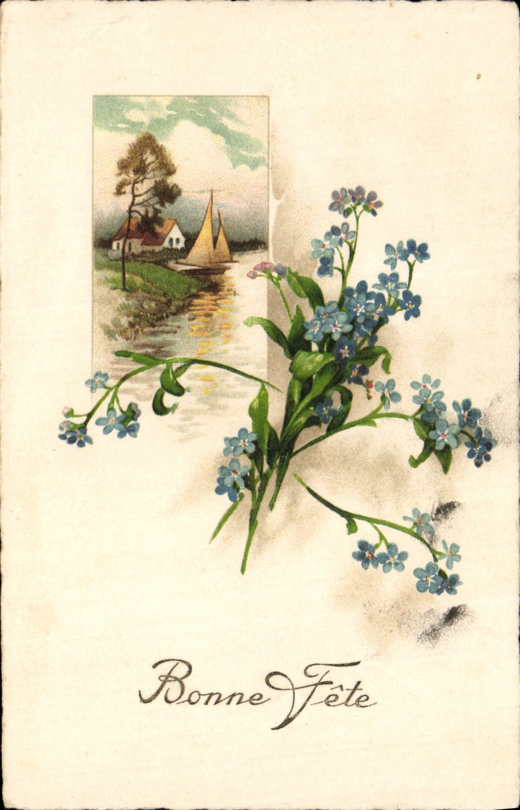 CPA Bonne Fete Fleurs