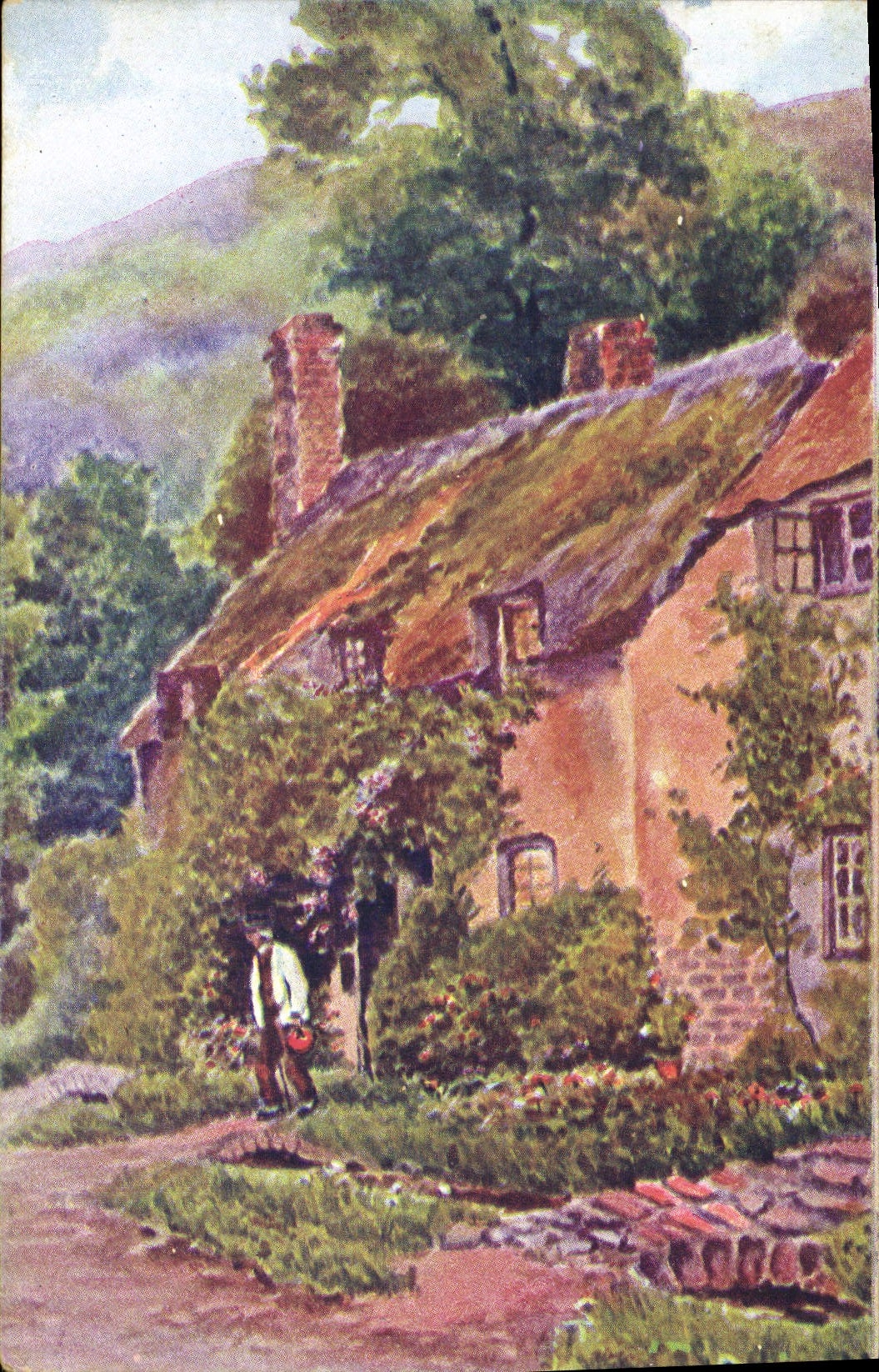 VINTAGE POSTCARD Bilge Close Cambric house