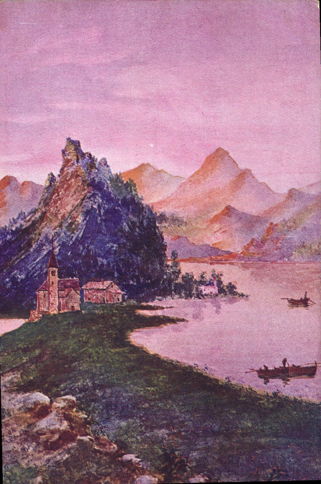 VINTAGE POSTCARD Bilge Close Cambric Fantasy Landscape