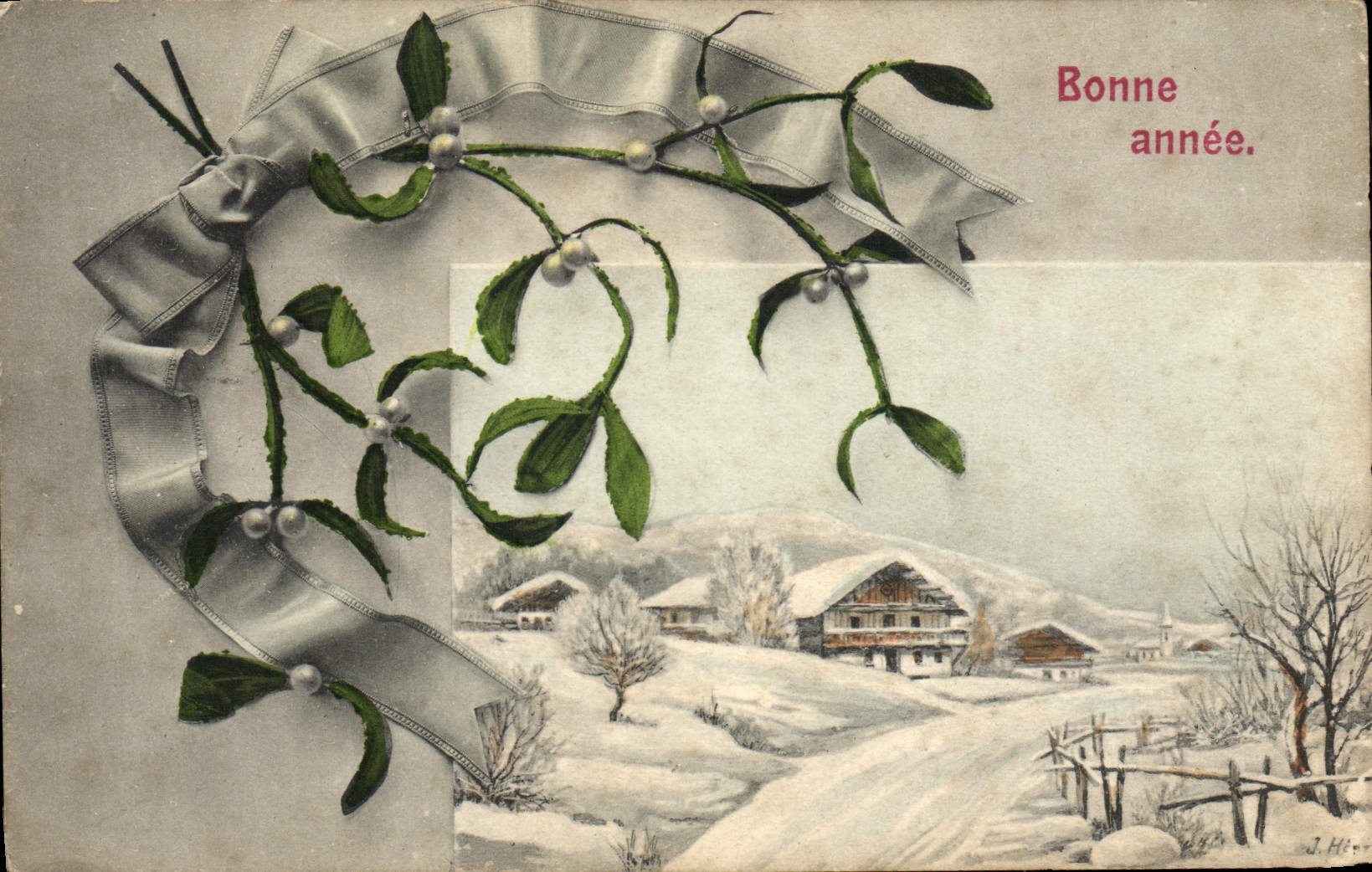 CPA Bonne Annee Fer a cheval