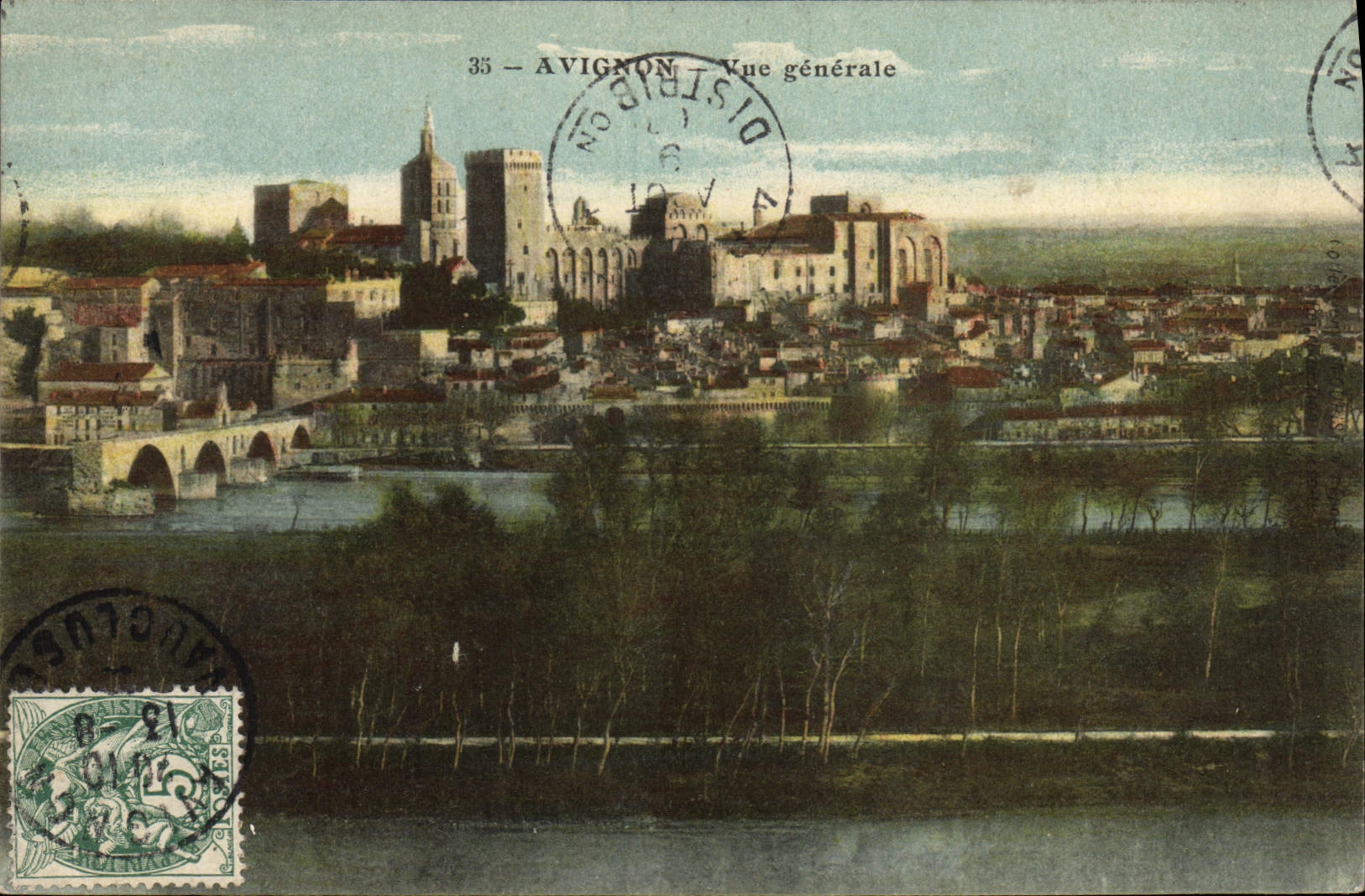 Opinión de Avignon de la POSTAL de la VENDIMIA