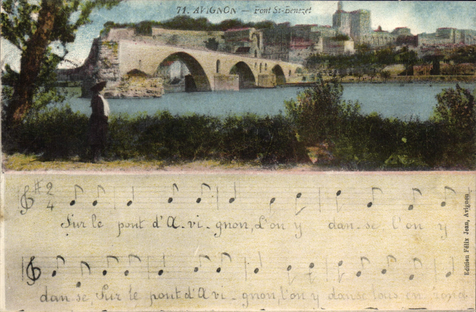 La POSTAL Avignon de la VENDIMIA hace St Bernard