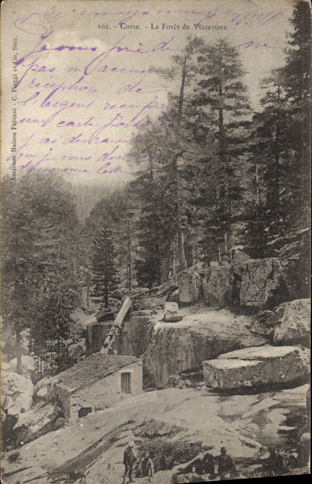 POSTAL Córcega de la VENDIMIA el taladro De Vizzavona