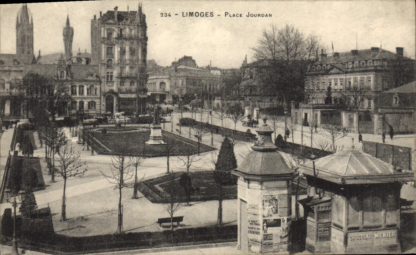 CPA Limoges Place Jourdan Chocolat Meunier 