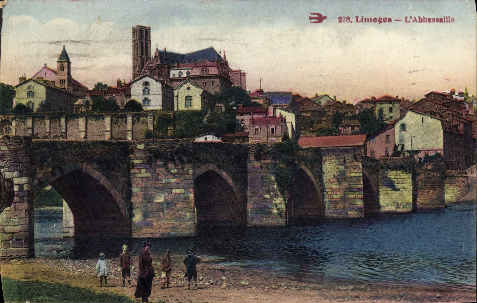 POSTAL Limoges Abbessaille de la VENDIMIA