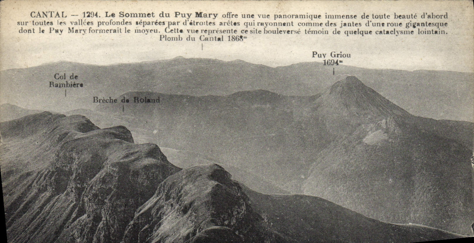 CPA Le Sommet Du Puy Mary