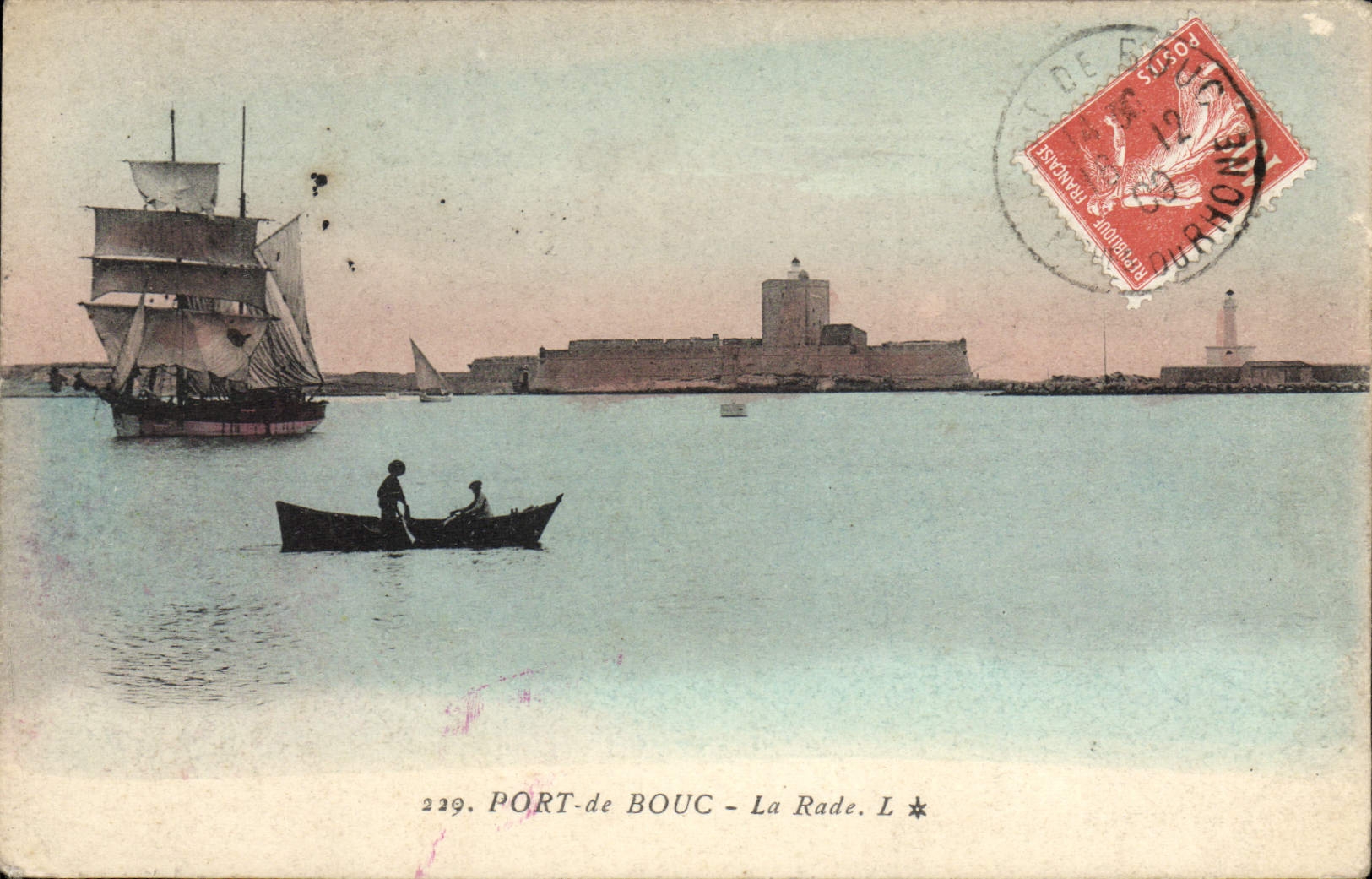 CPA Port De Bouc La Rade Bateau