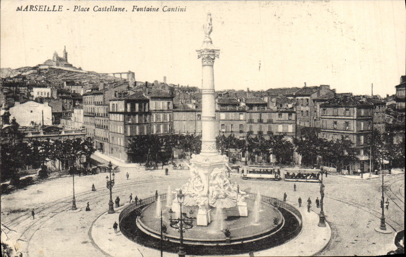 CPA Marseille Place Castellance Fontaine Cantini