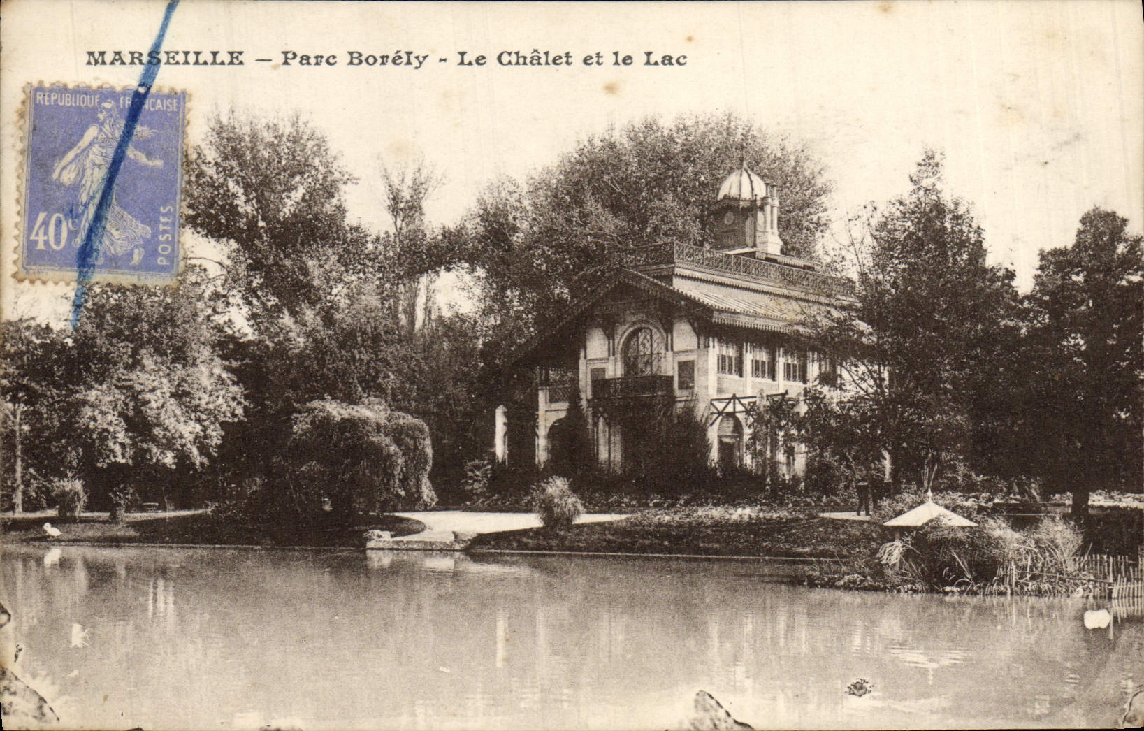 CPA Marseille Parc Borely Le Chalet Et Le Lac