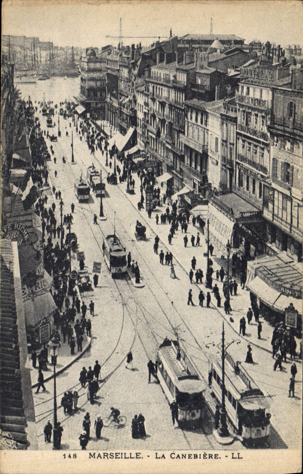 CPA Marseille La Canebiere Tramway