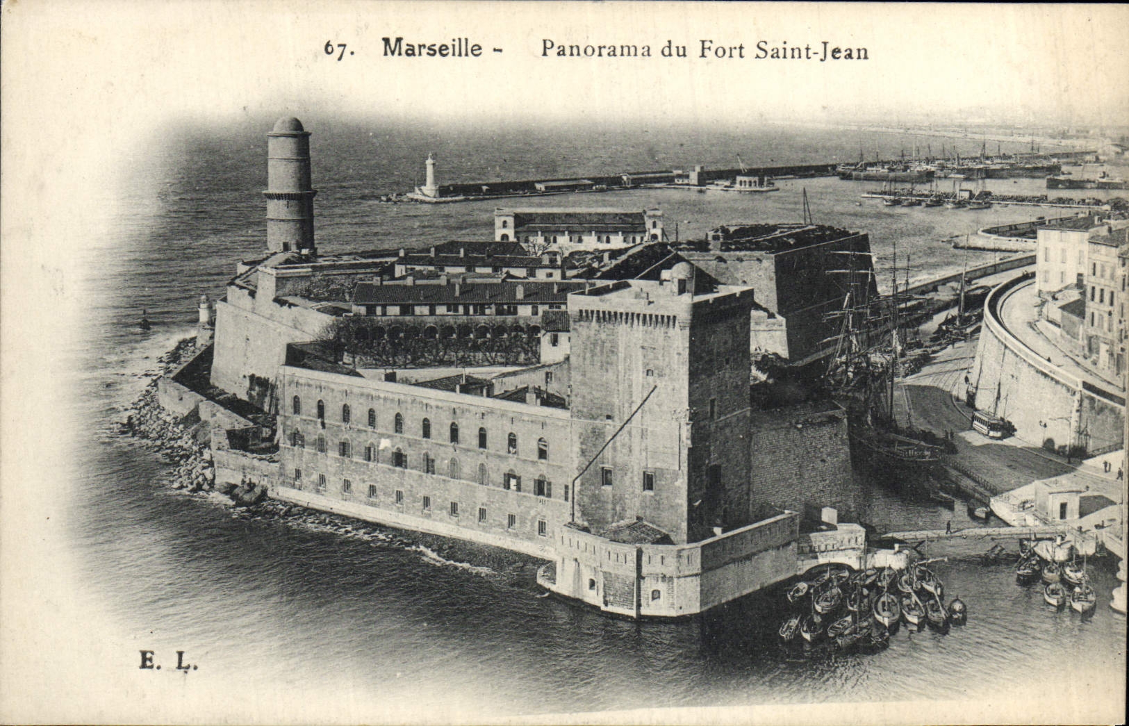 CPA Marseille Panorama du Fort Saint Jean
