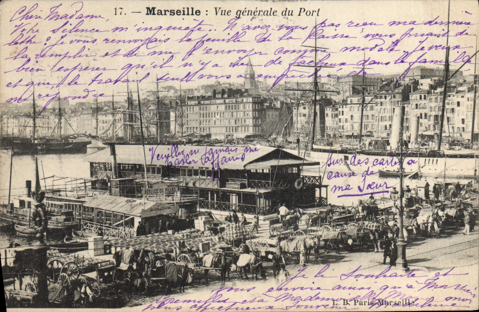 CPA Marseille Vue generale du Port Bateaux