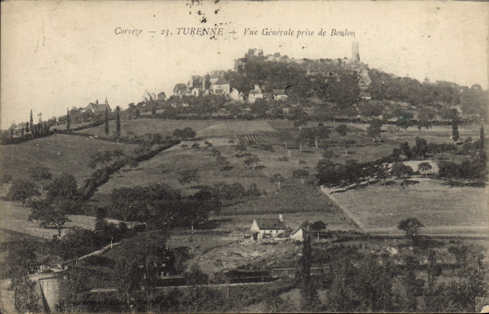 VINTAGE POSTCARD Turenne View taken of Bolt