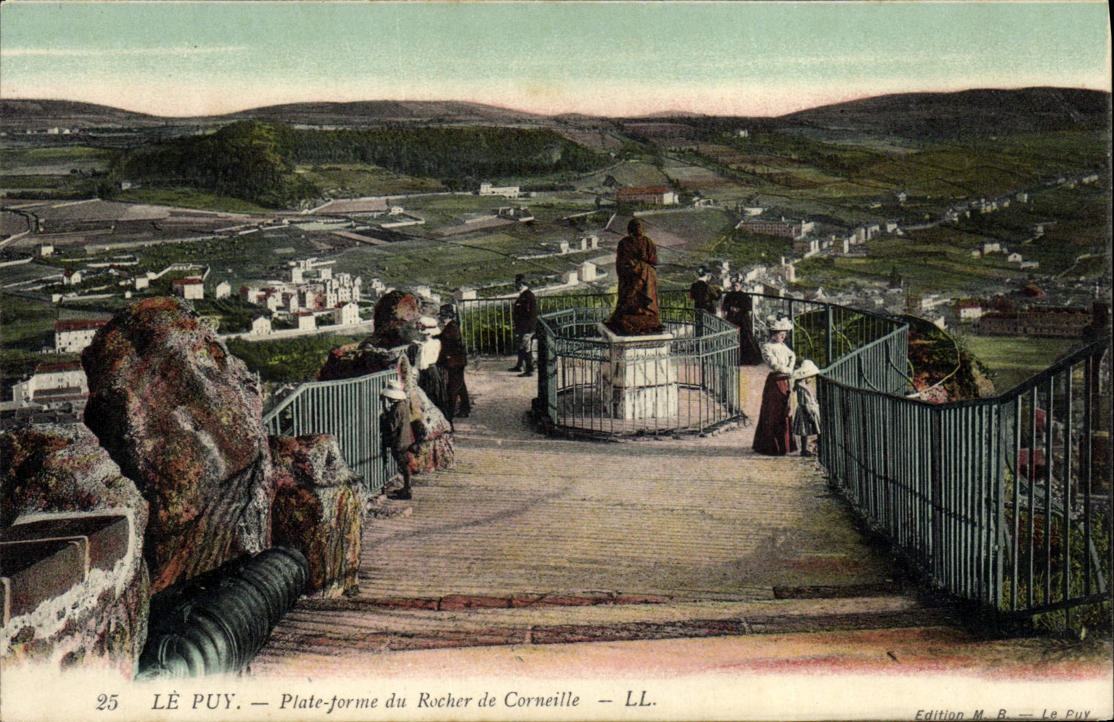 VINTAGE POSTCARD Puy Platform of the Rock of Crow