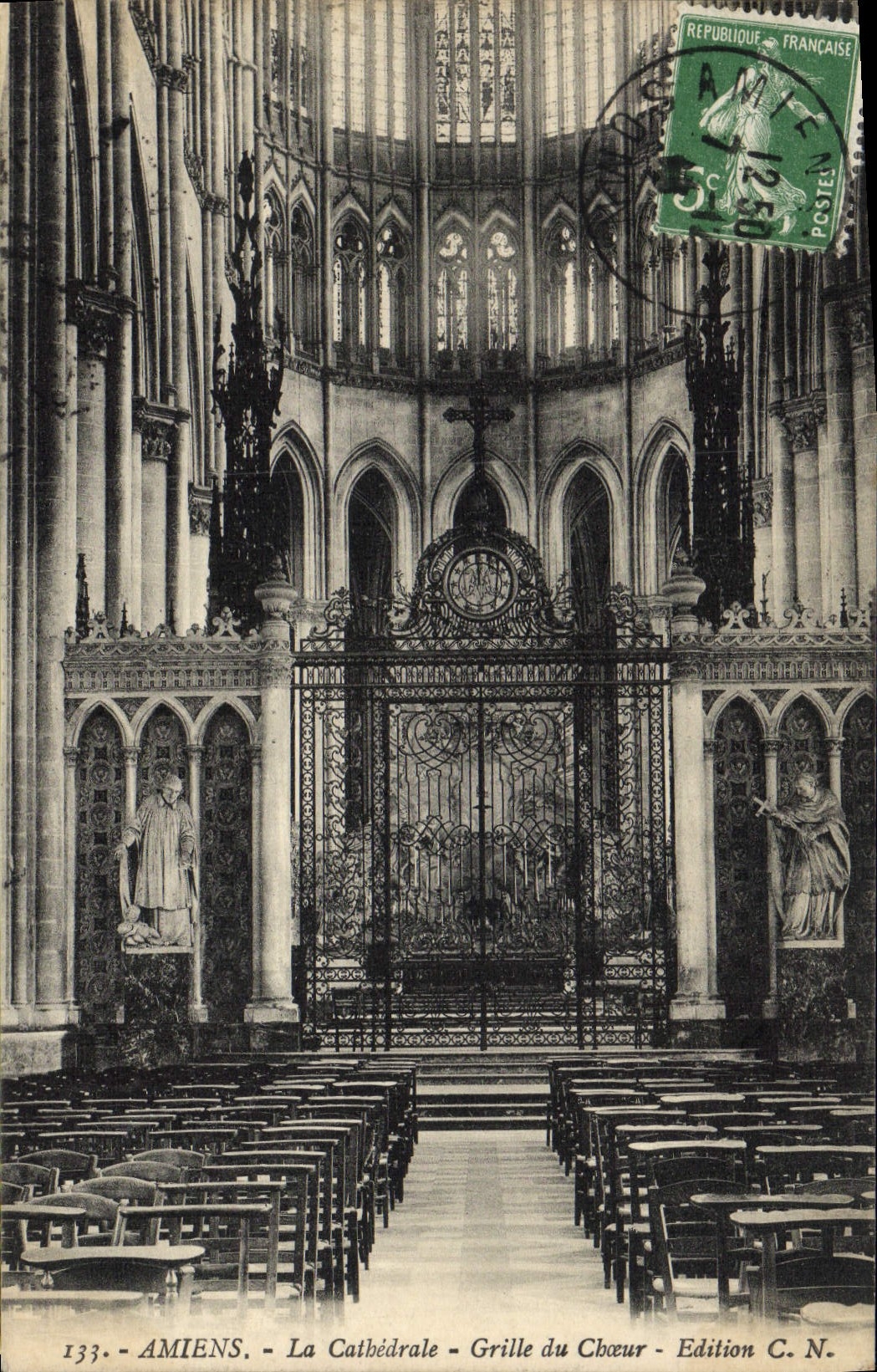 CPA Amiens La Cathedrale Grille du Choeur