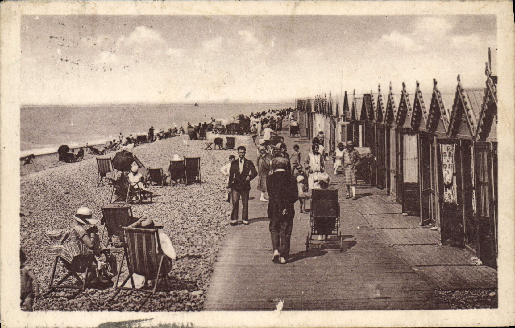 CPA Cayeux sur Mer Les planches et les cabines