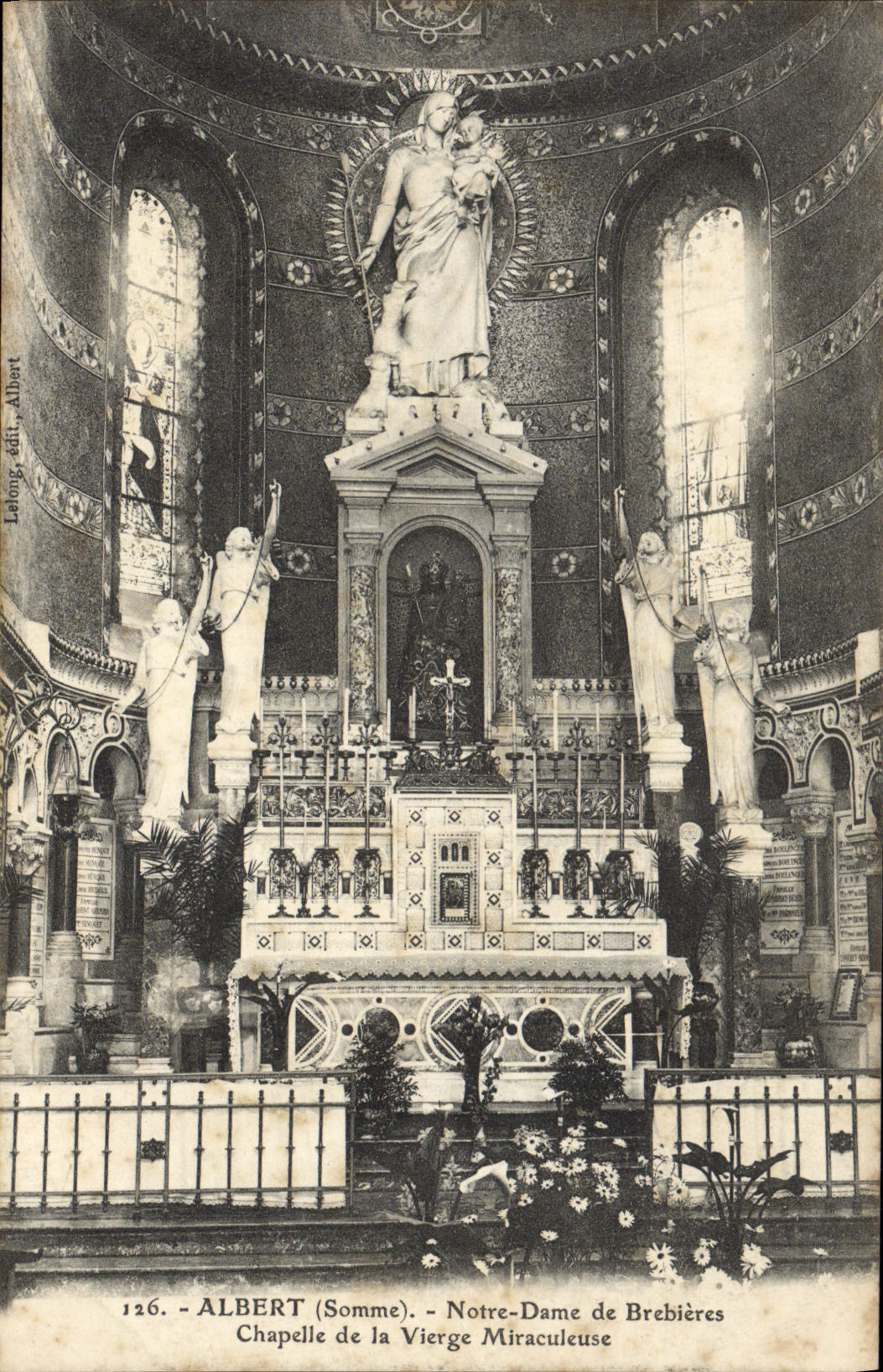 VINTAGE POSTCARD Albert Notre Dame De Brebieres Vault of the miraculous virgin