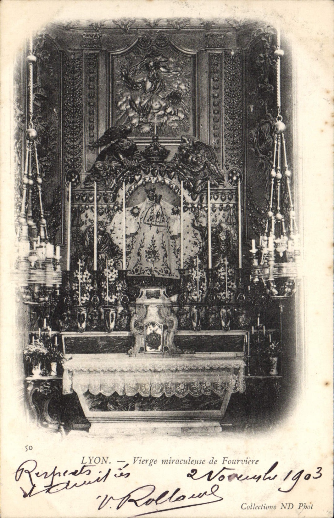 CPA Lyon Vierge Miraculeuse de Fourviere