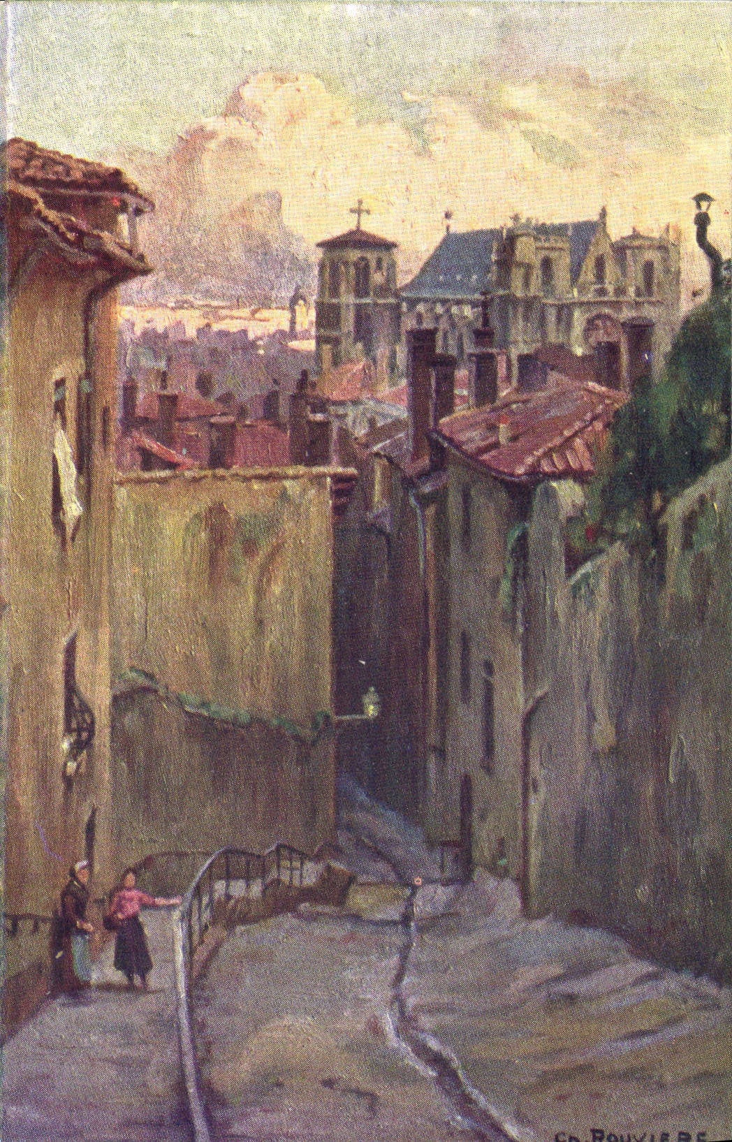 POSTAL Lyon vieja Moutee de Tirecul de la VENDIMIA