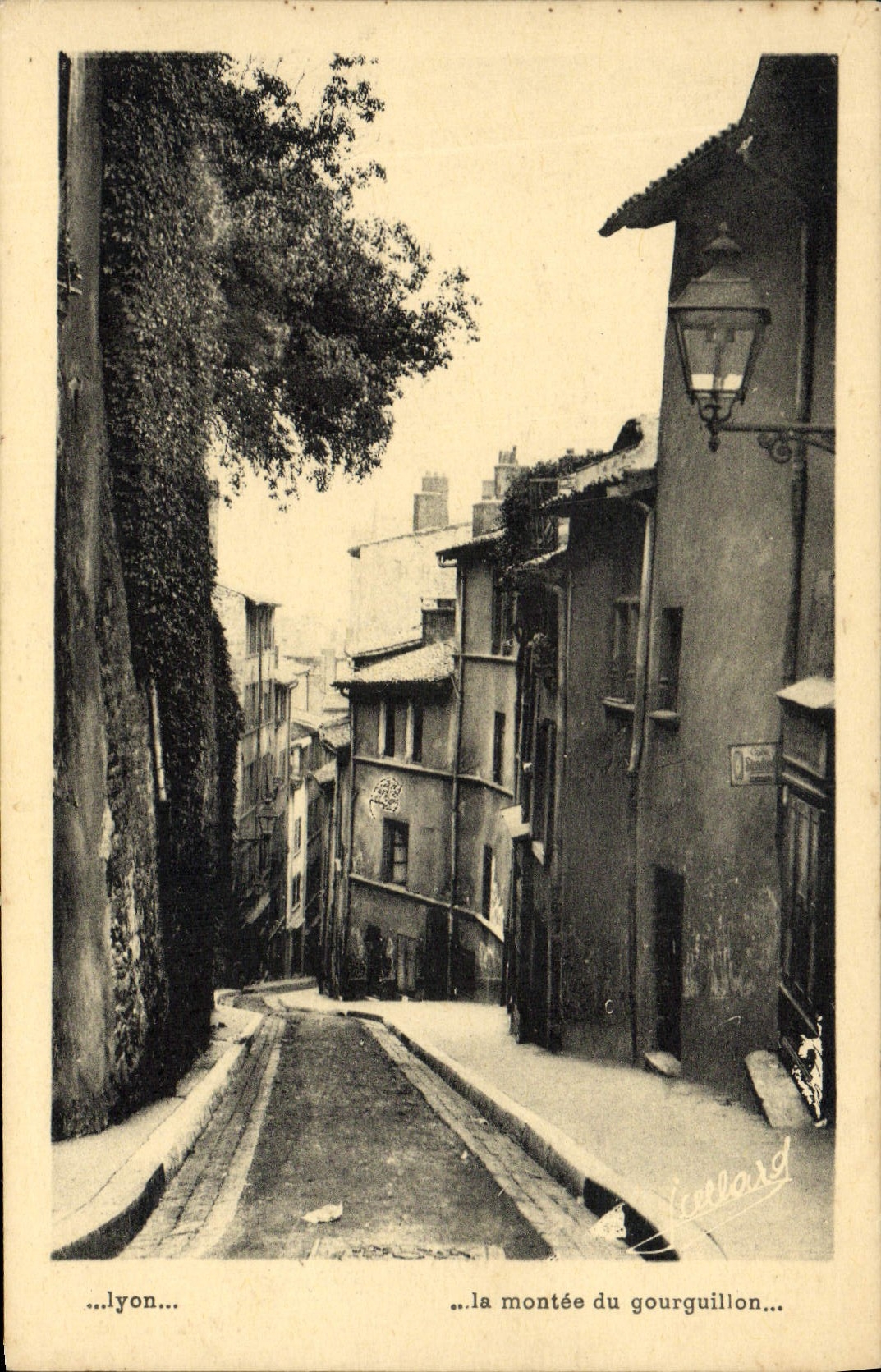 Subida de Lyon de la POSTAL de la VENDIMIA de Gourguillon