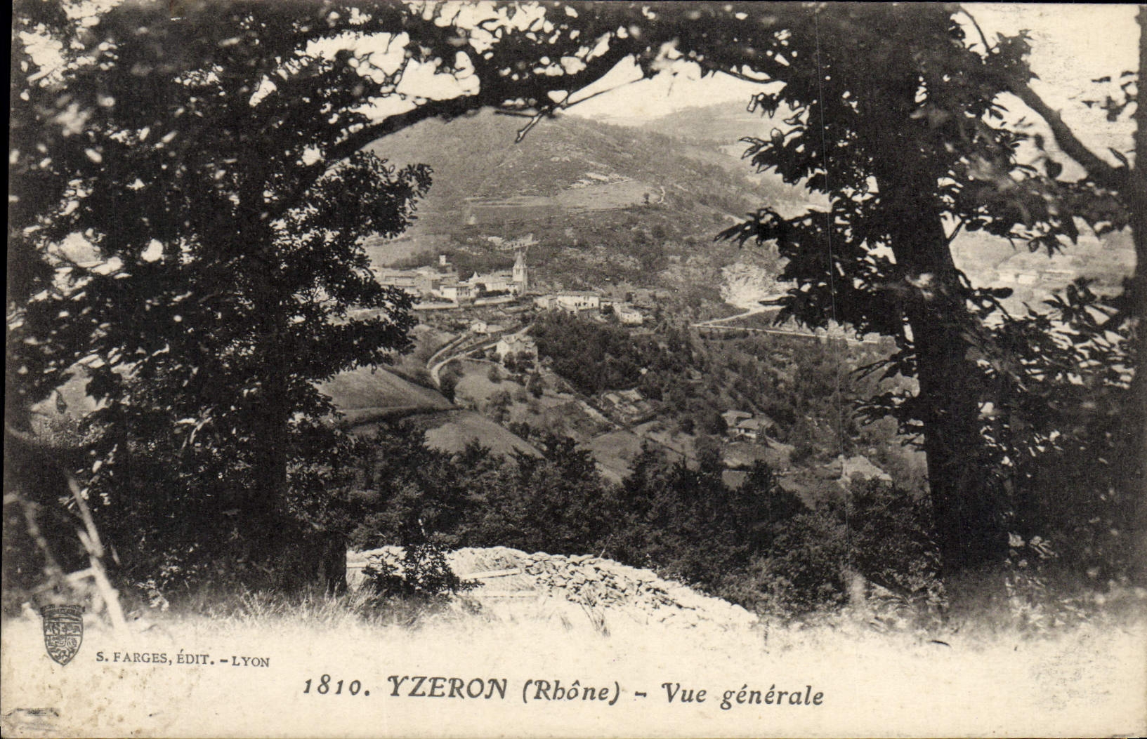 VINTAGE POSTCARD Yzeron View