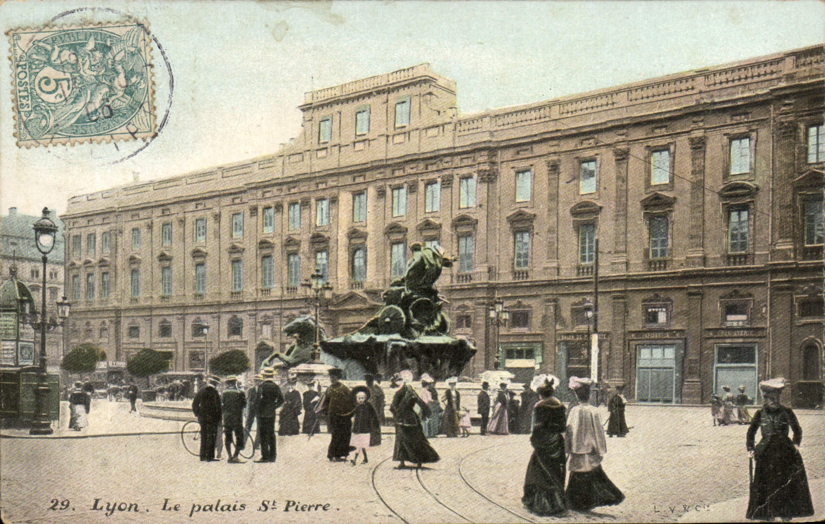 POSTAL Lyon de la VENDIMIA el St Pedro del paladar