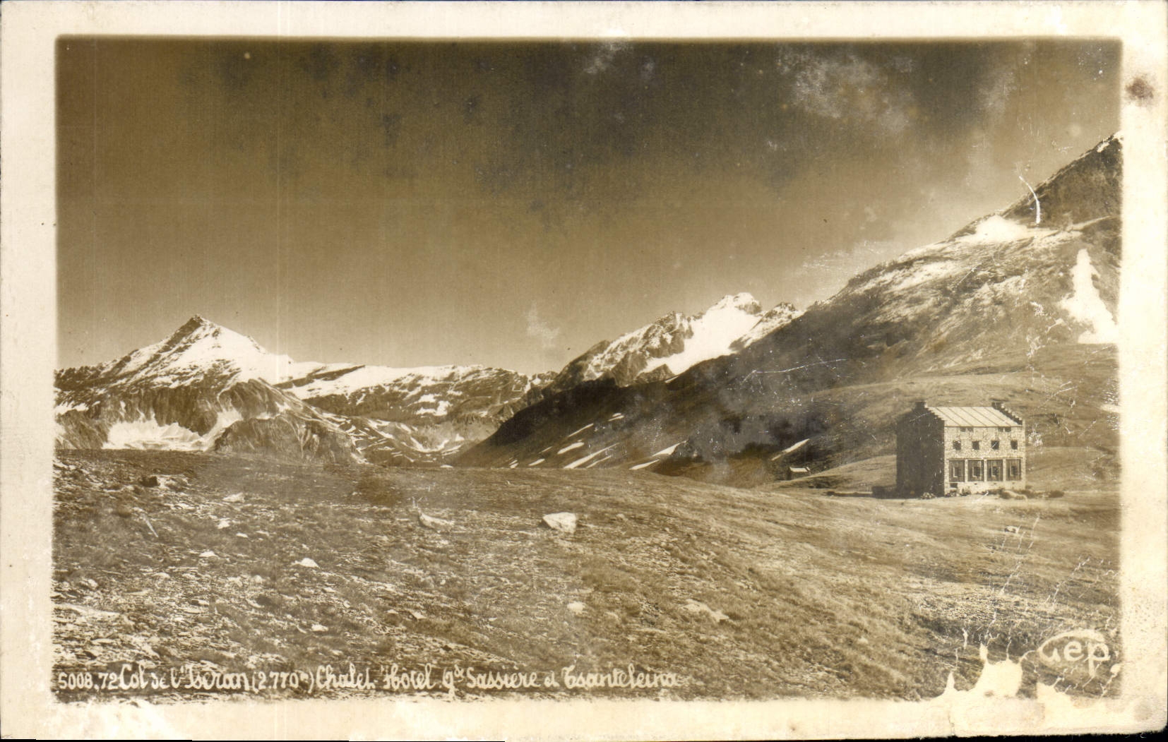 VINTAGE POSTCARD Collar of Iseran Country cottage Hotel