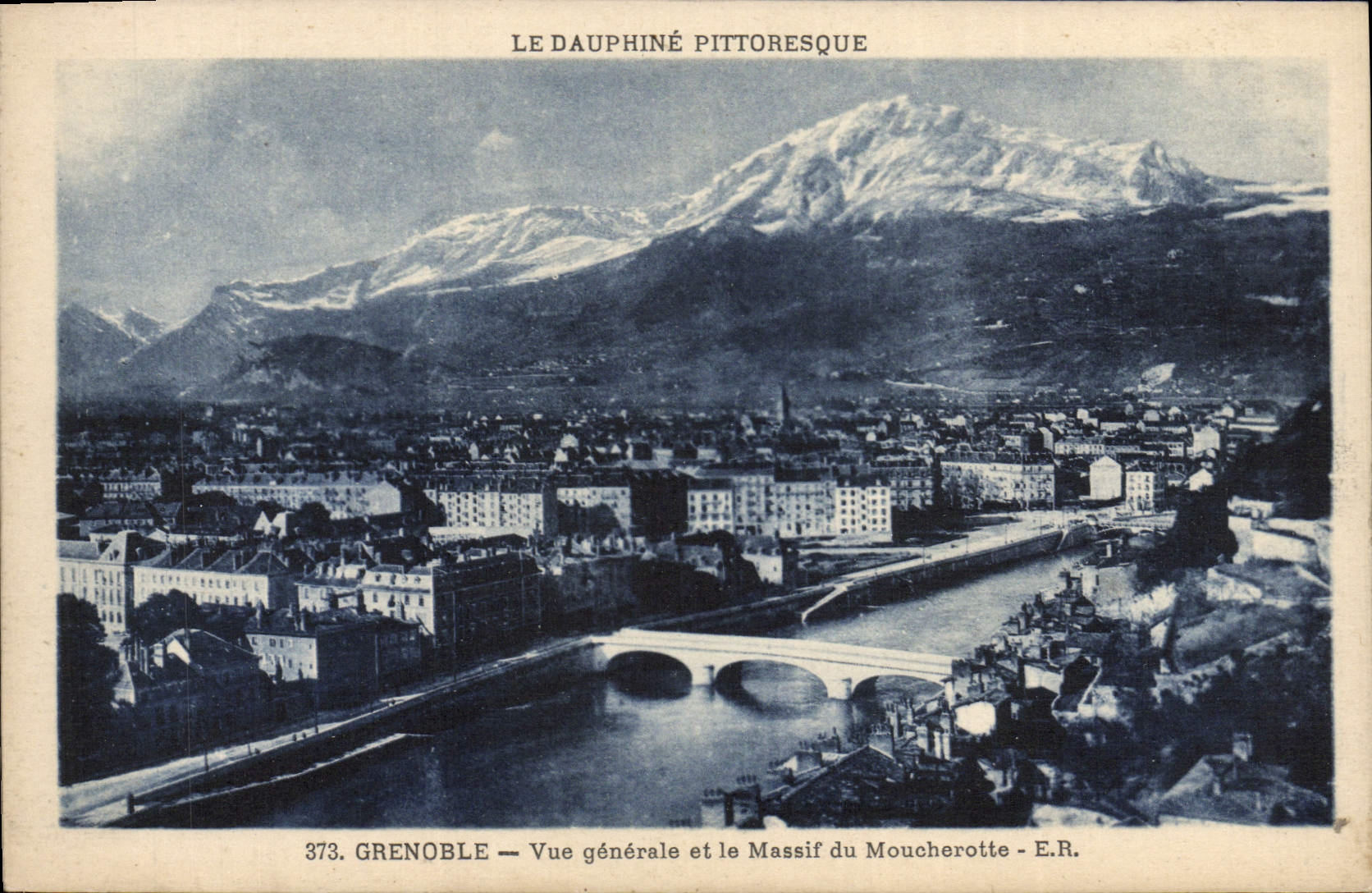CPA Grenoble Vue generale et le Massif du Moucherotte
